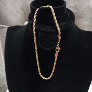 Elegant Gold Rope Chain Anklet.